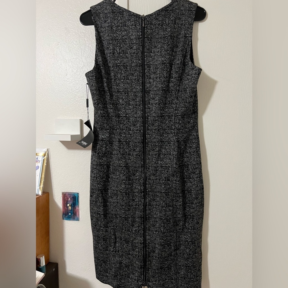 NWT White House Black Market Charcoal Sleeveless Dress with Full Back Zip - Picture 16 of 16